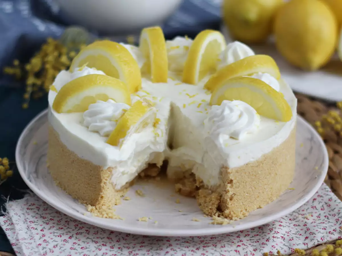Limonin cheesecake brez peke - fotografija 7