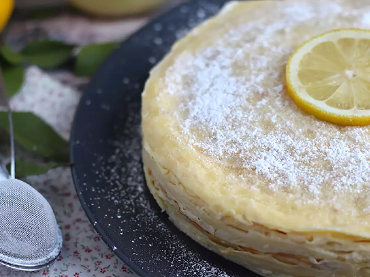 Limonina torta iz palačink - fotografija 7