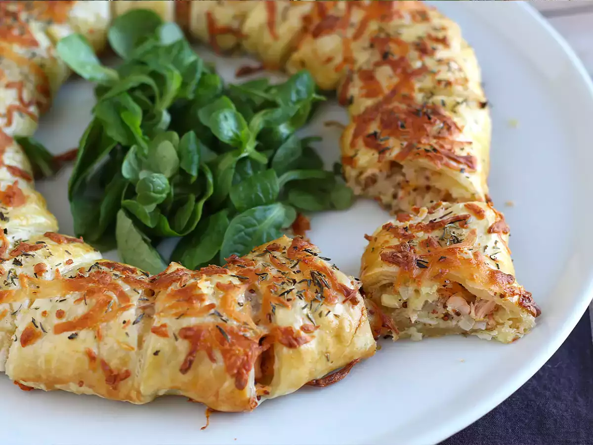 Losos in gorčično listnato testo - fotografija 4