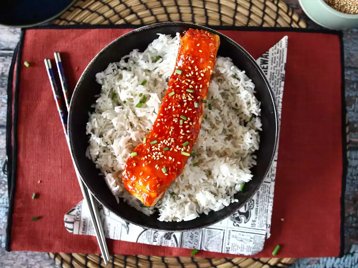 Losos po korejsko z omako gochujang v 8 minutah