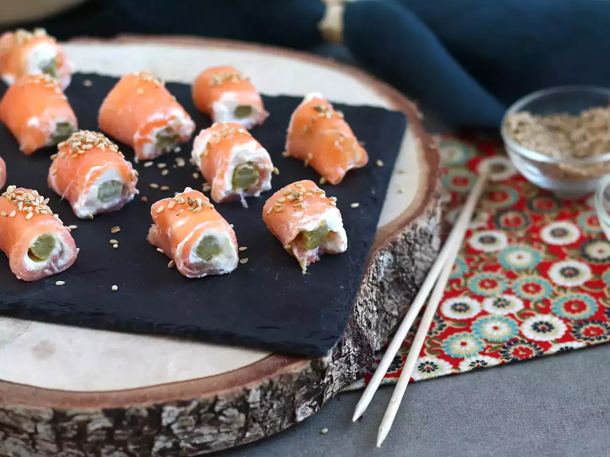 Lososovi zvitki s kozjim sirom in šparglji - fotografija 5