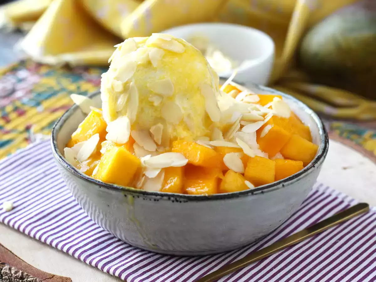 Mango bingsu, slastna korejska sladica z mangom, ki je uspešnica po vsem svetu - fotografija 5
