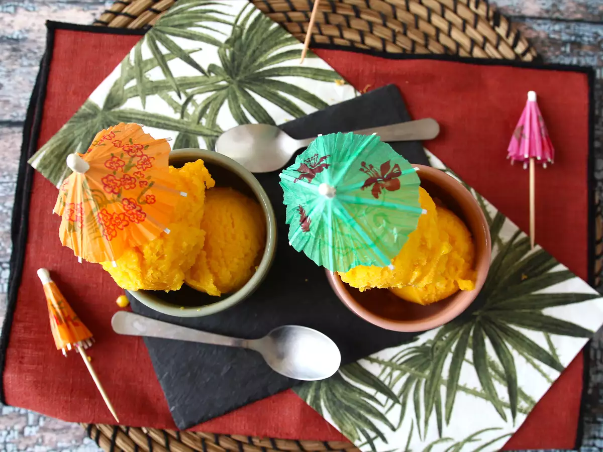 Mangov sorbet z limeto iz samo 3 sestavin, pripravljen v 5 minutah! - fotografija 5