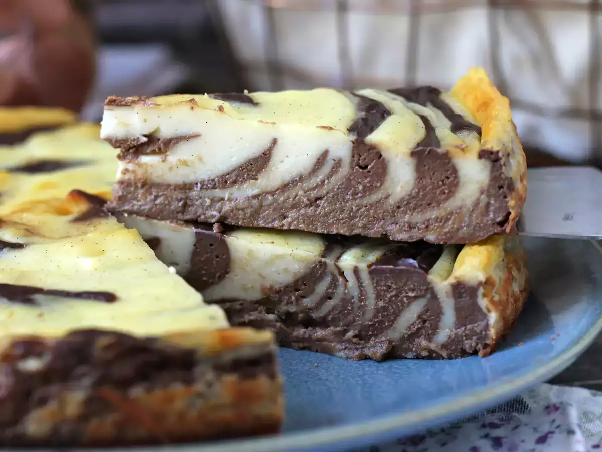 Marmoriran flan brez peciva, zelo enostaven za pripravo in z zagotovljenim wow učinkom - fotografija 3