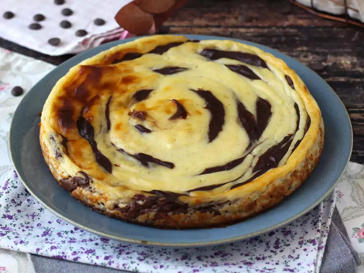 Marmoriran flan brez peciva, zelo enostaven za pripravo in z zagotovljenim wow učinkom - fotografija 8