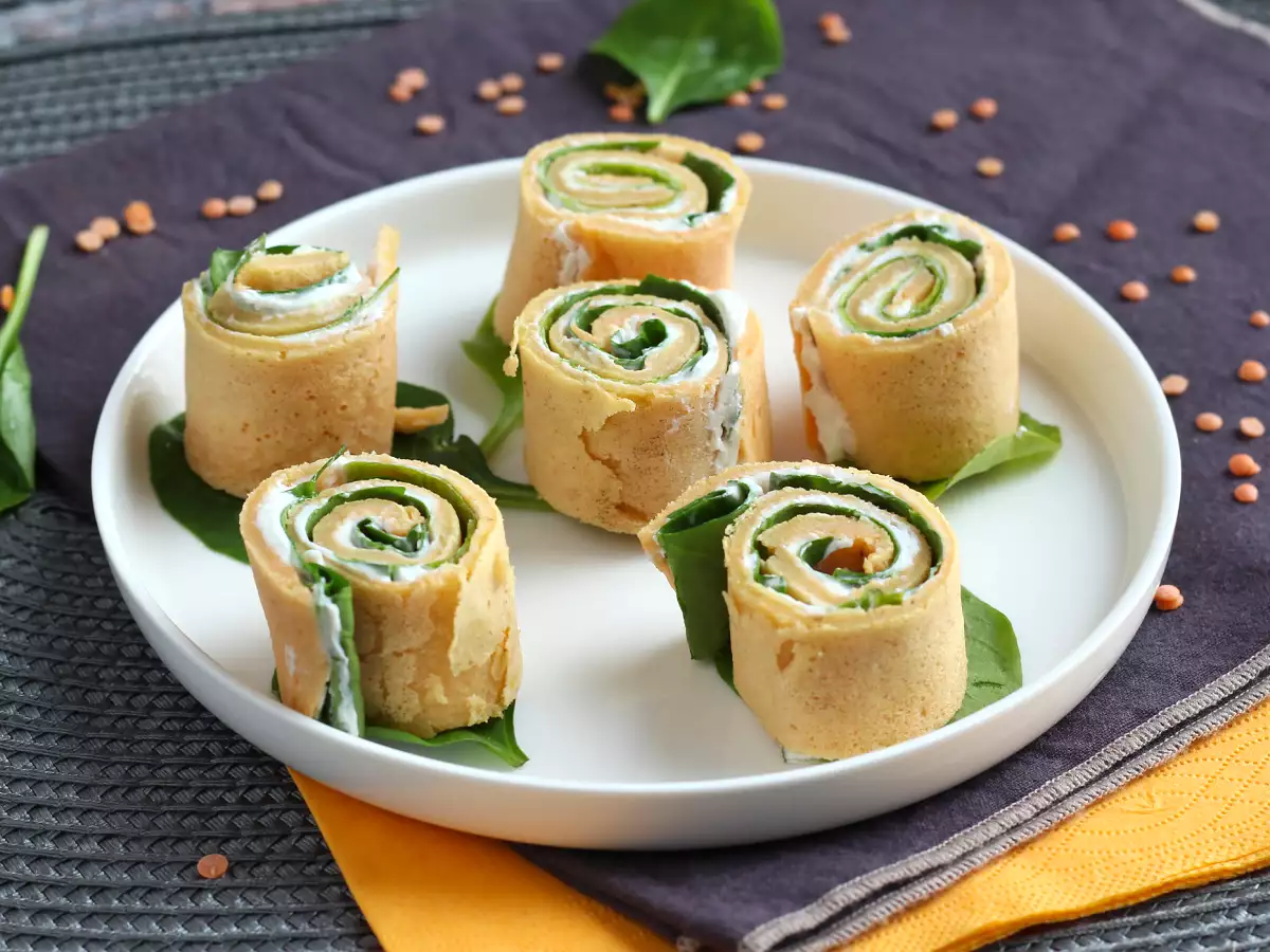 Palačinke iz rdeče leče, ki vsebujejo le 2 sestavini - fotografija 2