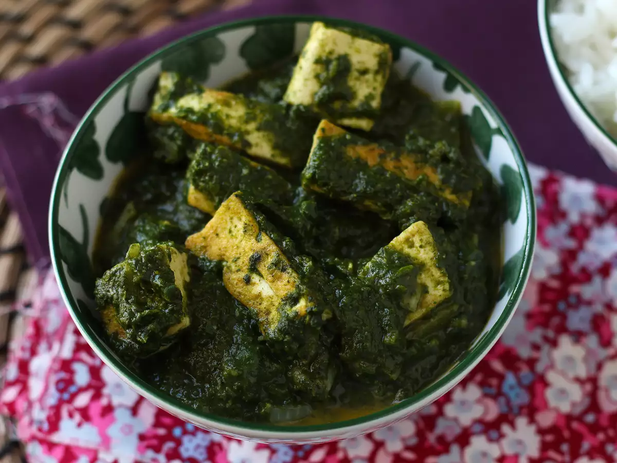 Palak tofu: indijski curry s špinačo in tofujem - fotografija 5