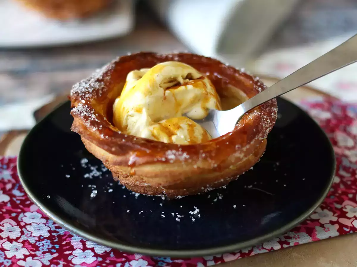 Pečeni churrosi v obliki sklede za velikodušen preliv - fotografija 4