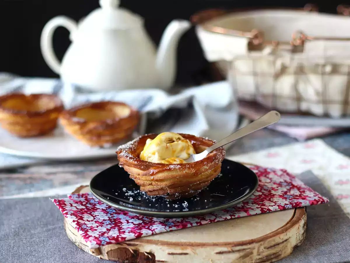 Pečeni churrosi v obliki sklede za velikodušen preliv - fotografija 7
