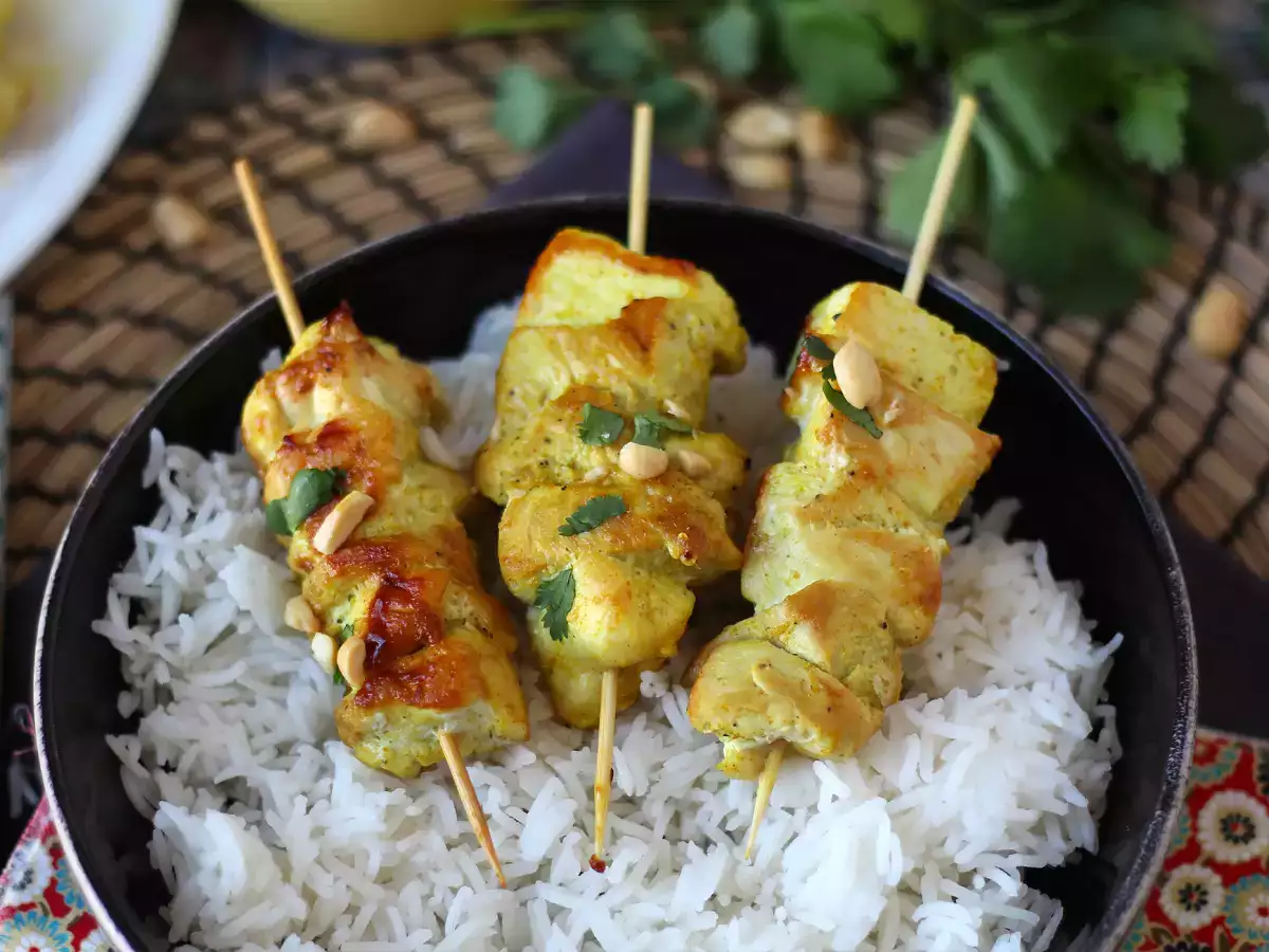 Piščančji kebab z omako satay, kulinarično potovanje v Azijo! - fotografija 5