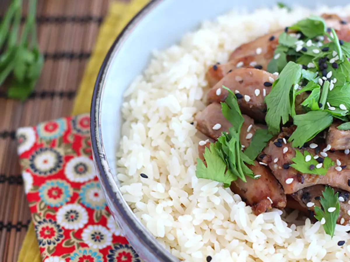Piščanec, mariniran v sojini omaki in medu - fotografija 4