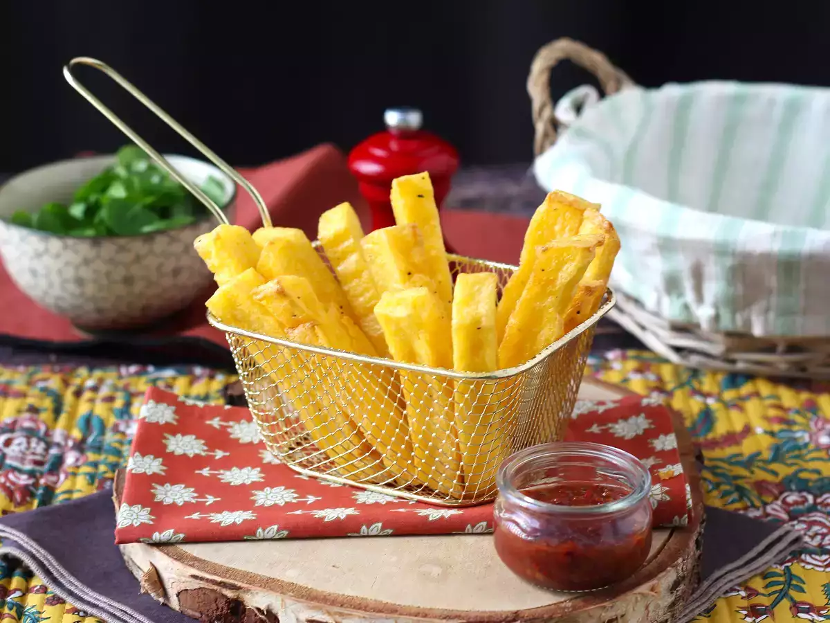 Polenta, ocvrta v zračnem cvrtniku: hrustljava, zdrava in brez glutena - fotografija 3