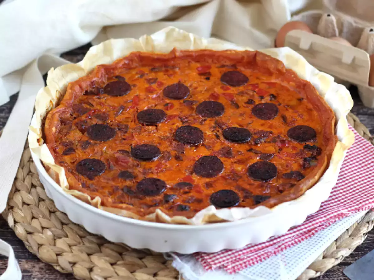 Poper in chorizo quiche - fotografija 3