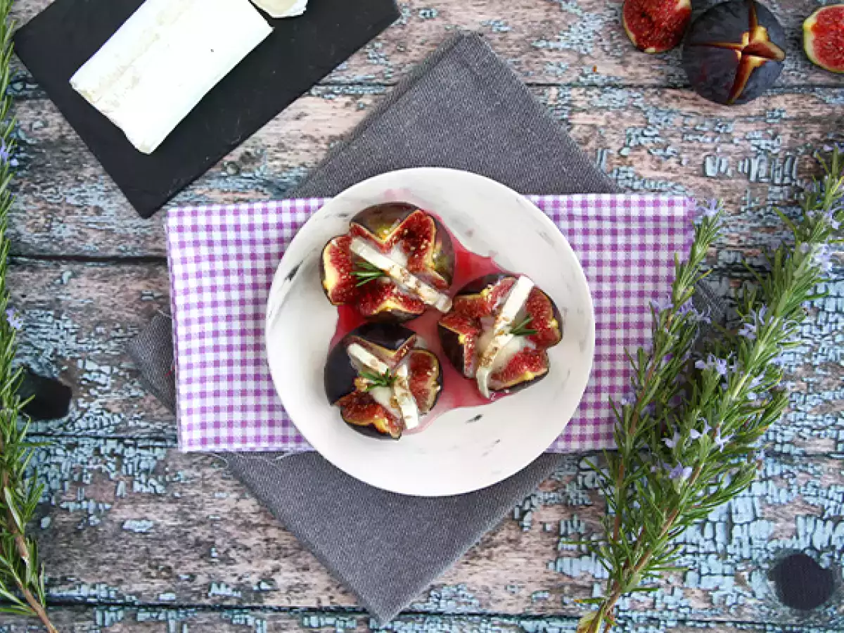 Pražene fige z medenim kozjim sirom - fotografija 2