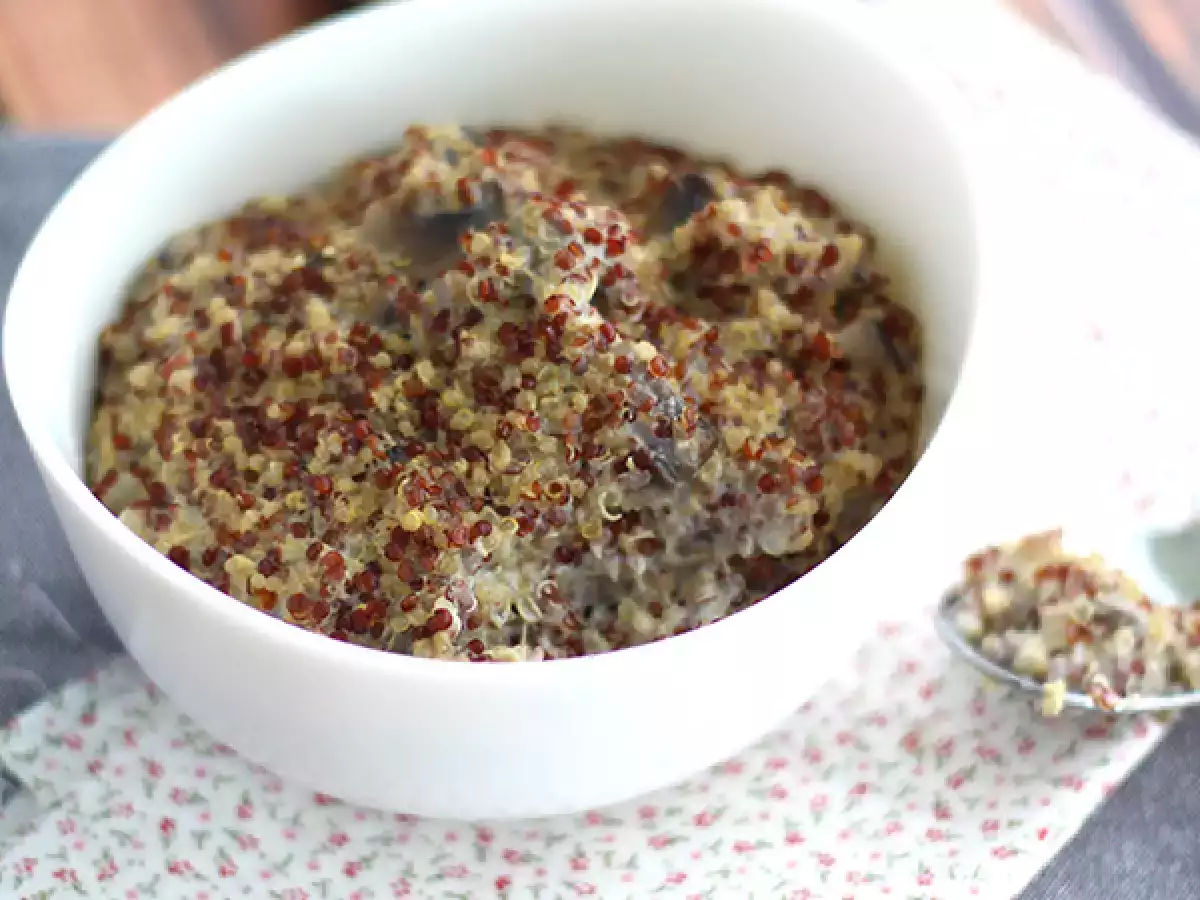 Rižota s kvinojo in gobami - fotografija 3