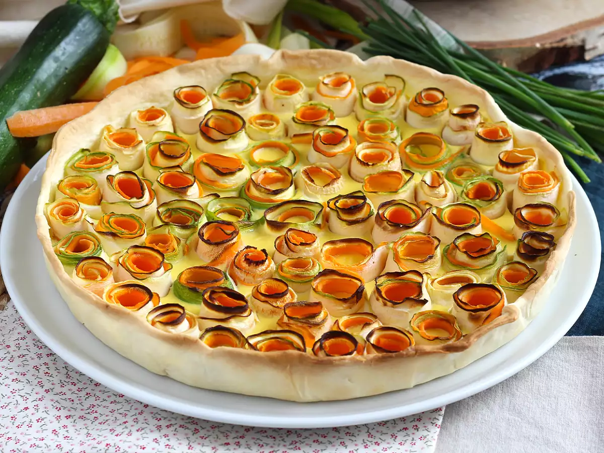 Roza bučk in korenčkov quiche - fotografija 2