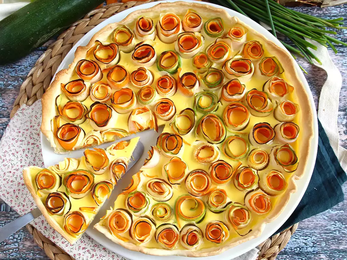 Roza bučk in korenčkov quiche - fotografija 6