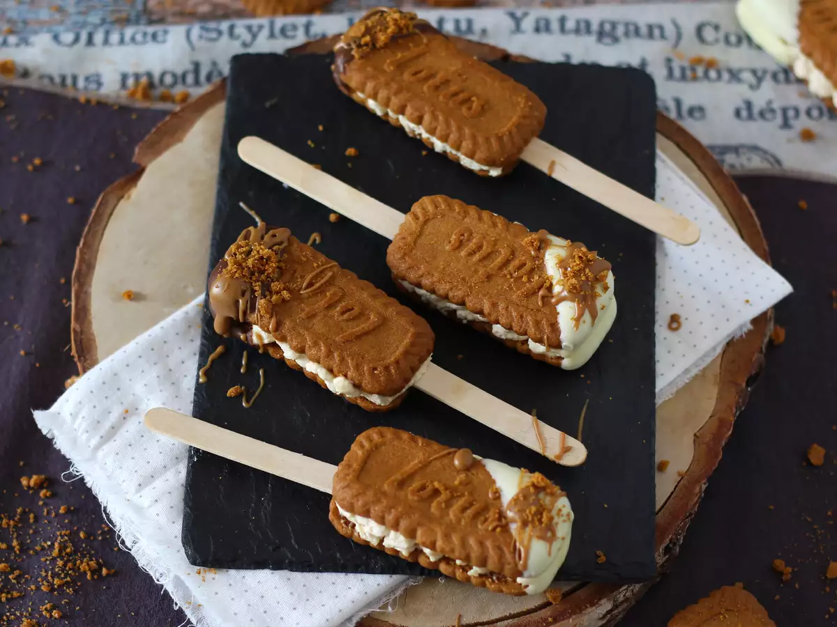 Sladoledni sendviči s piškoti speculoos - fotografija 2