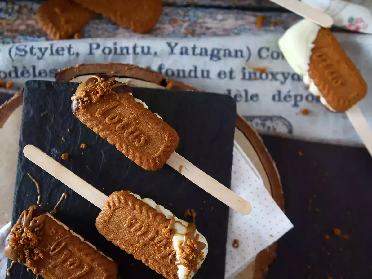 Sladoledni sendviči s piškoti speculoos - fotografija 3