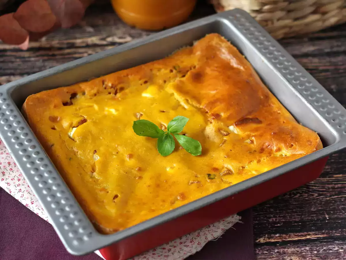 Slani brownie s šunko, feto in bučo: odličen način za porabo ostankov juhe! - fotografija 2