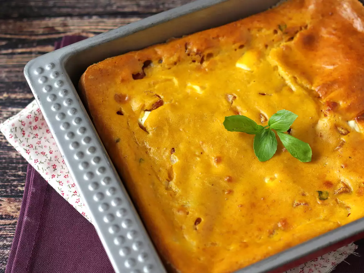 Slani brownie s šunko, feto in bučo: odličen način za porabo ostankov juhe! - fotografija 6