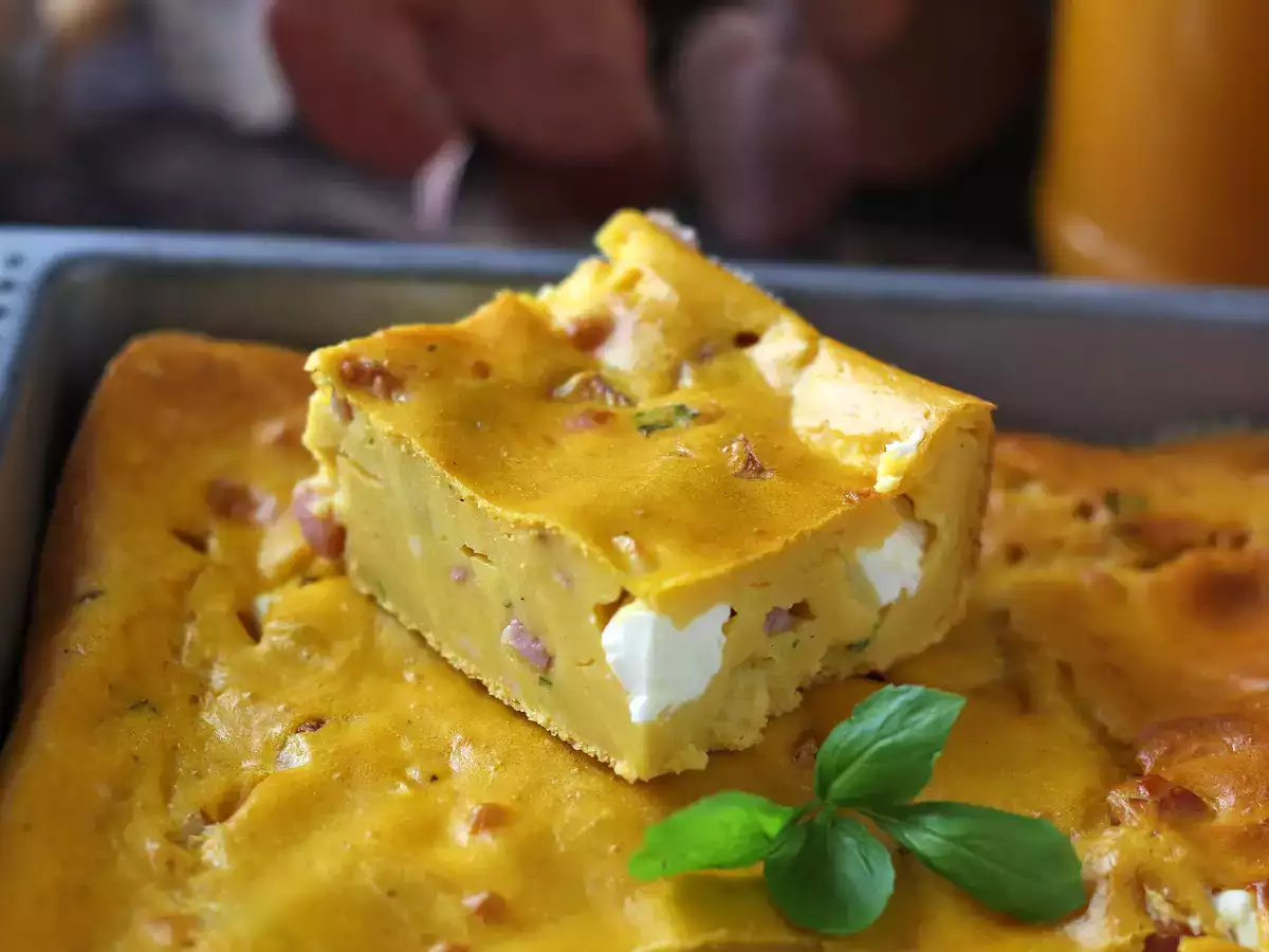 Slani brownie s šunko, feto in bučo: odličen način za porabo ostankov juhe! - fotografija 7