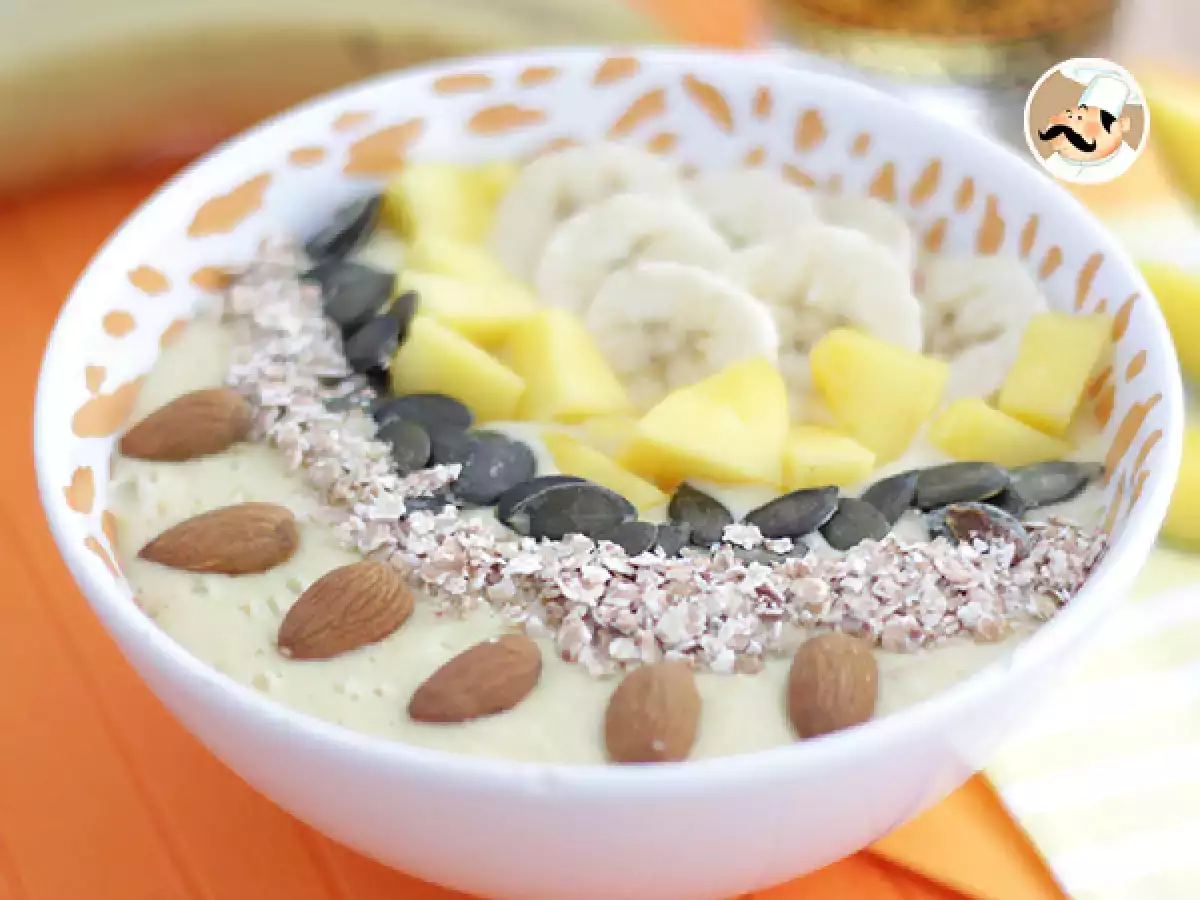Smoothie bowl z mangom in banano - fotografija 3