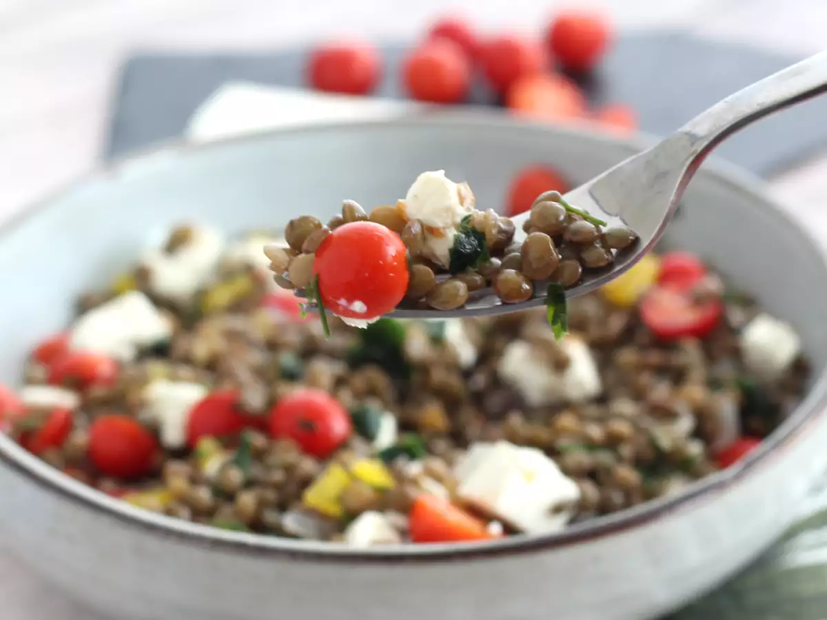 Solata iz leče s skuto - fotografija 2