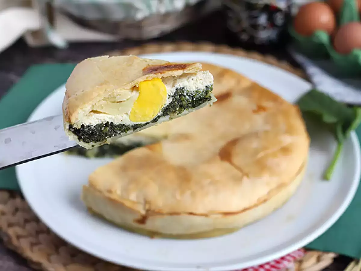 Špinača, rikota in jajčna pita - italijanska Torta Pasqualina - fotografija 3