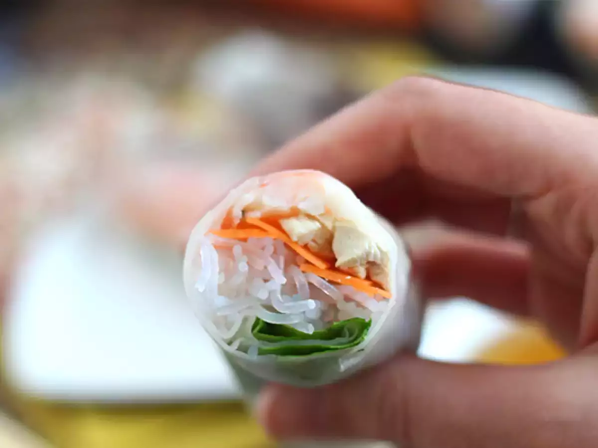 Spomladanski zvitki - piščančje kozice - fotografija 4