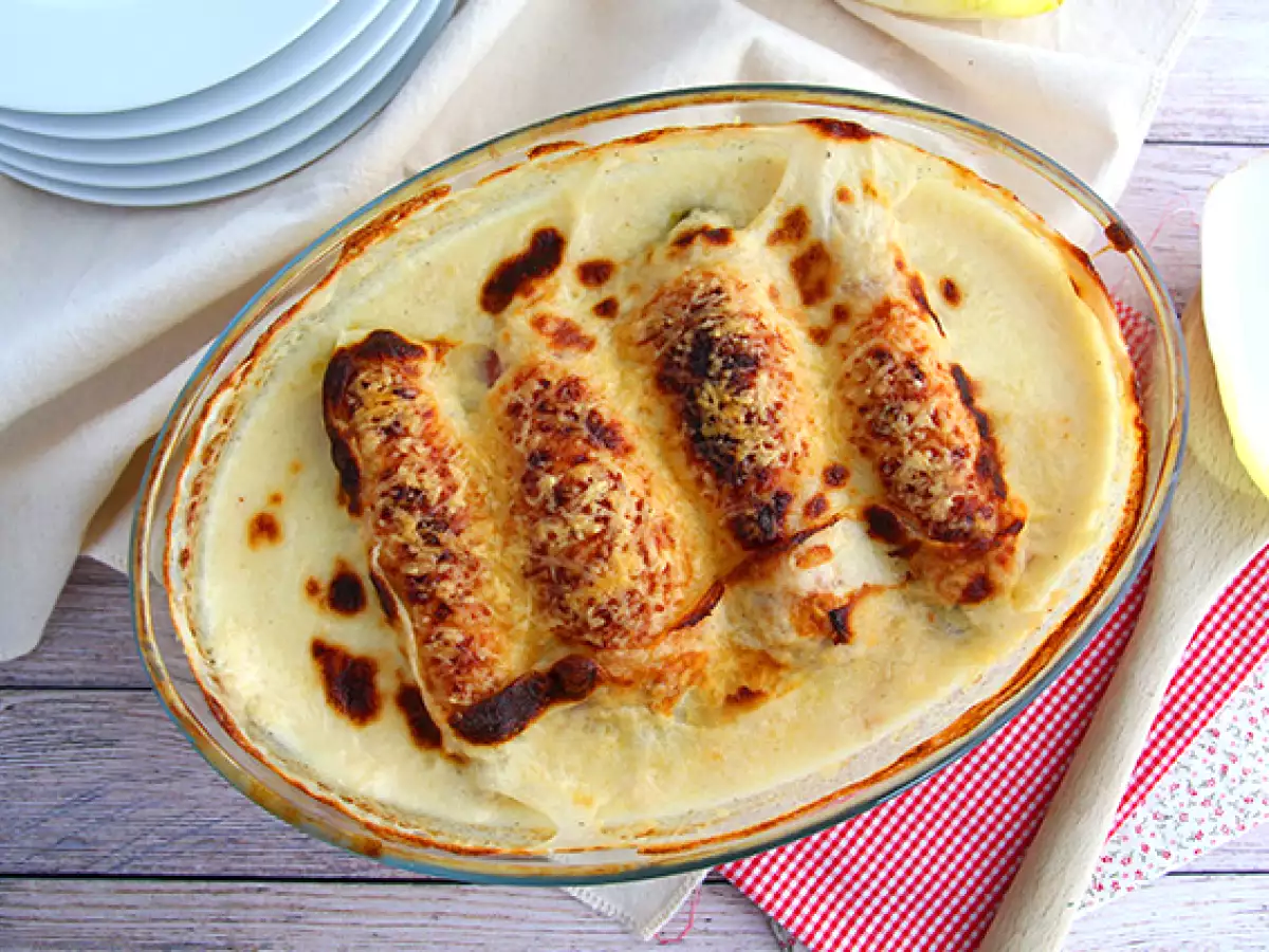Šunka endivija au gratin - fotografija 4