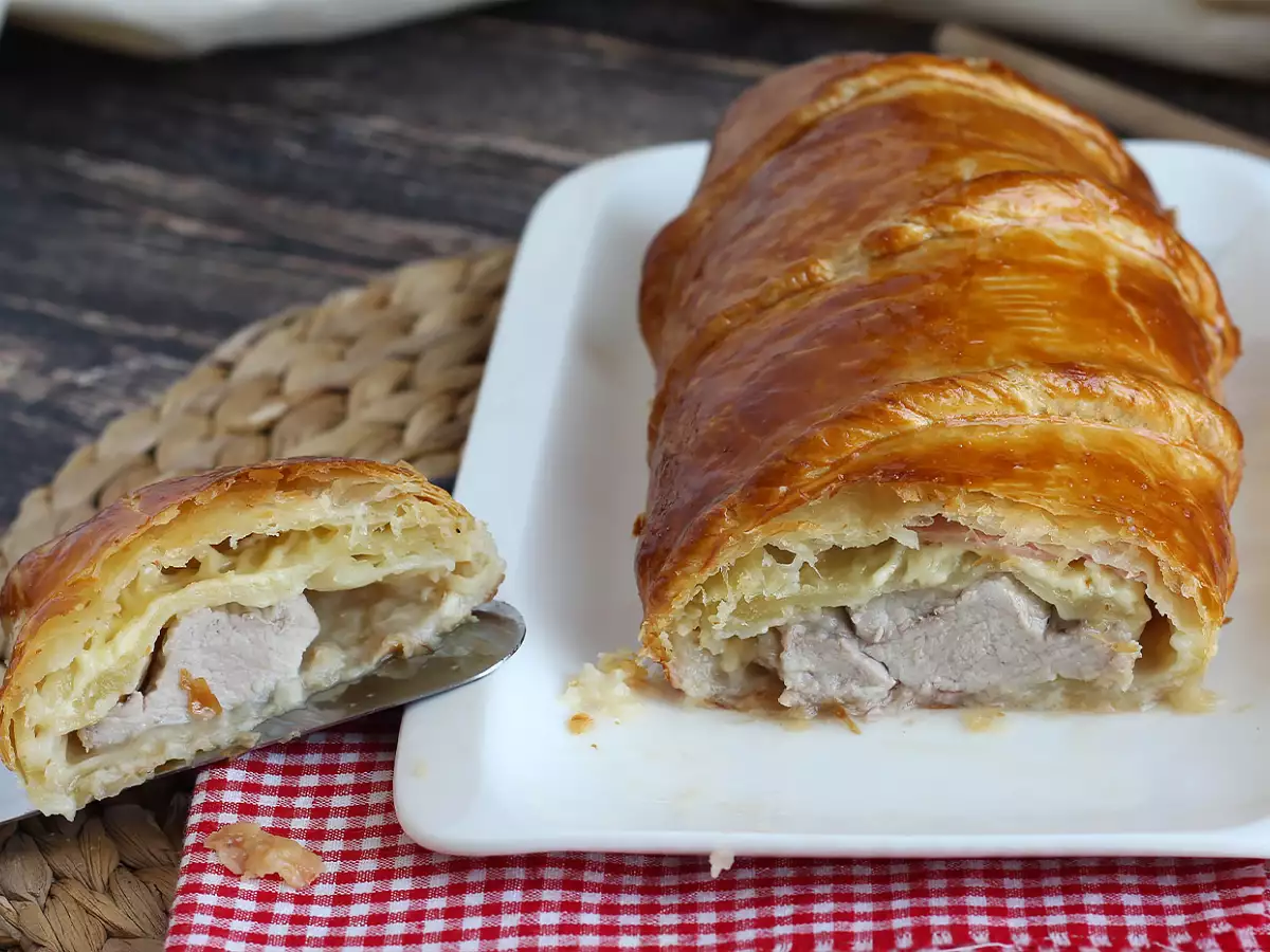 Svinjska ribica v listnatem testu: recept po korakih - fotografija 2
