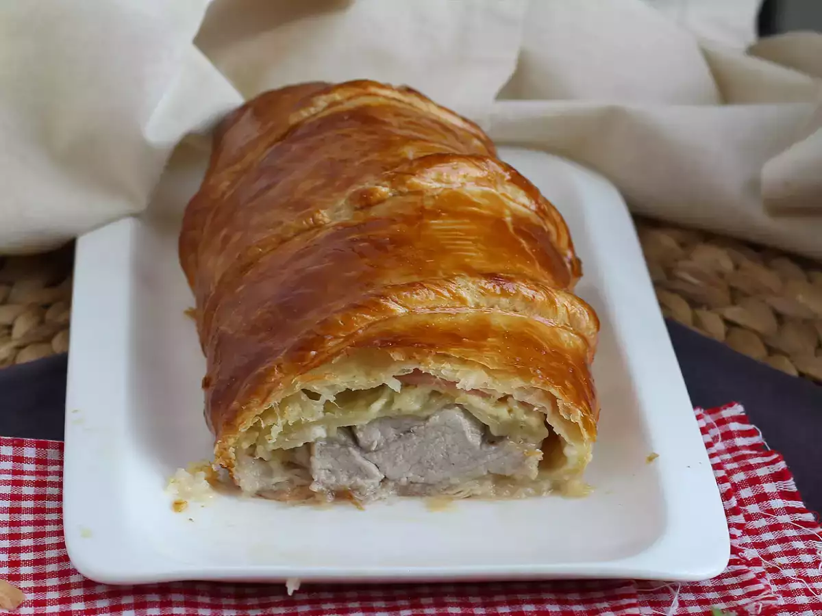 Svinjska ribica v listnatem testu: recept po korakih - fotografija 4