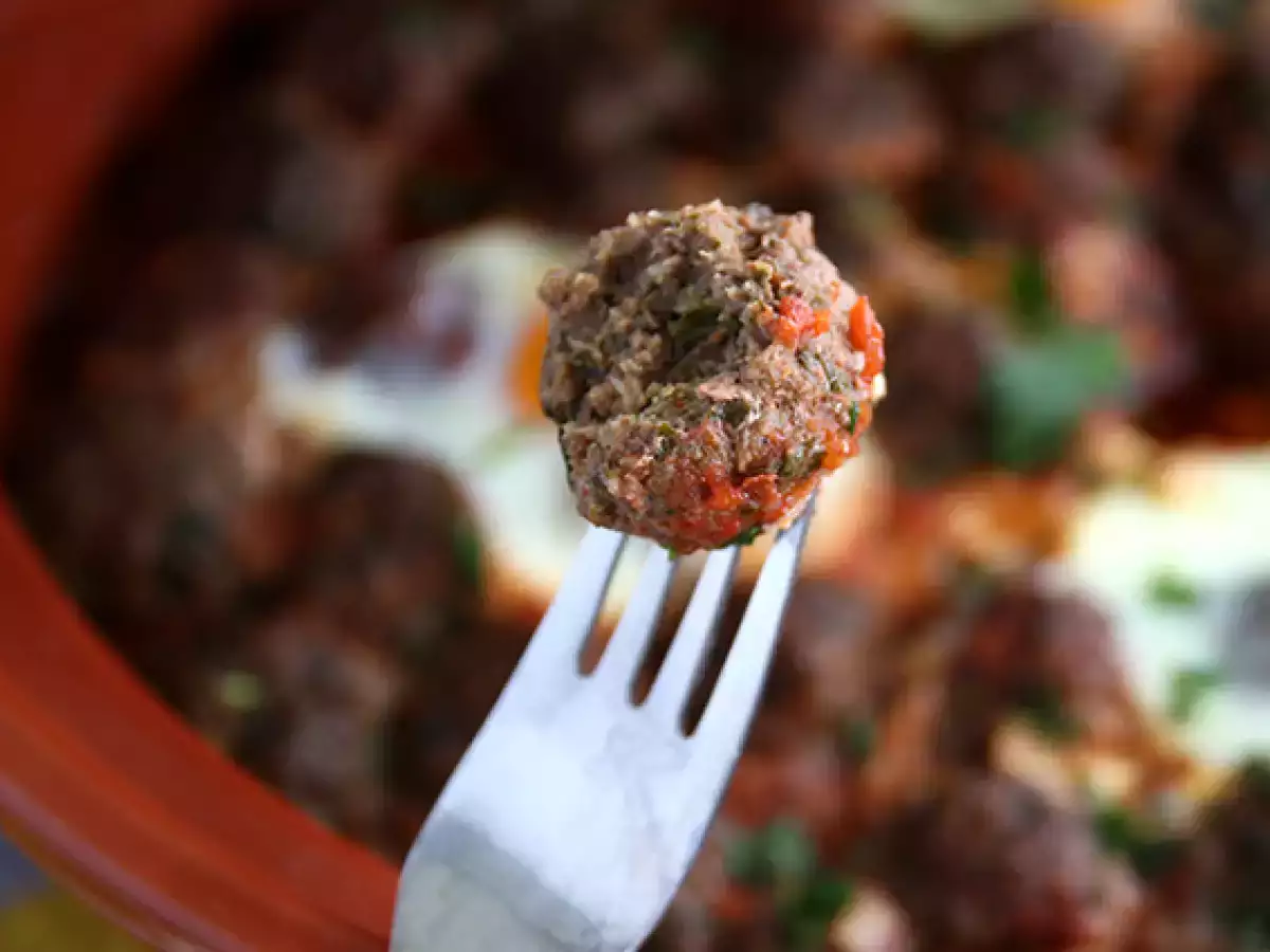 Tadžin iz kefte (mlete mesne kroglice z začimbami in zelišči) - fotografija 4