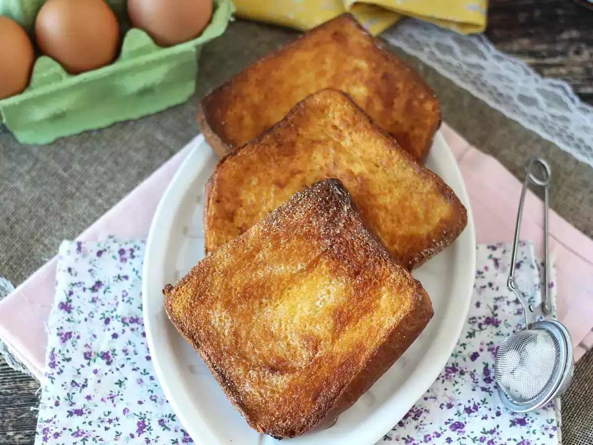 Torrijas v zračnem cvrtniku s kruhom brioche, tradicija brez zapletov - fotografija 6