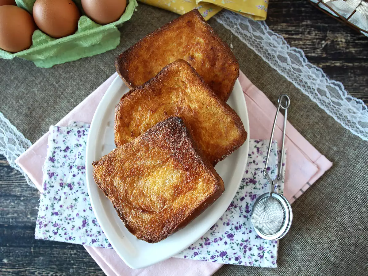 Torrijas v zračnem cvrtniku s kruhom brioche, tradicija brez zapletov - fotografija 8