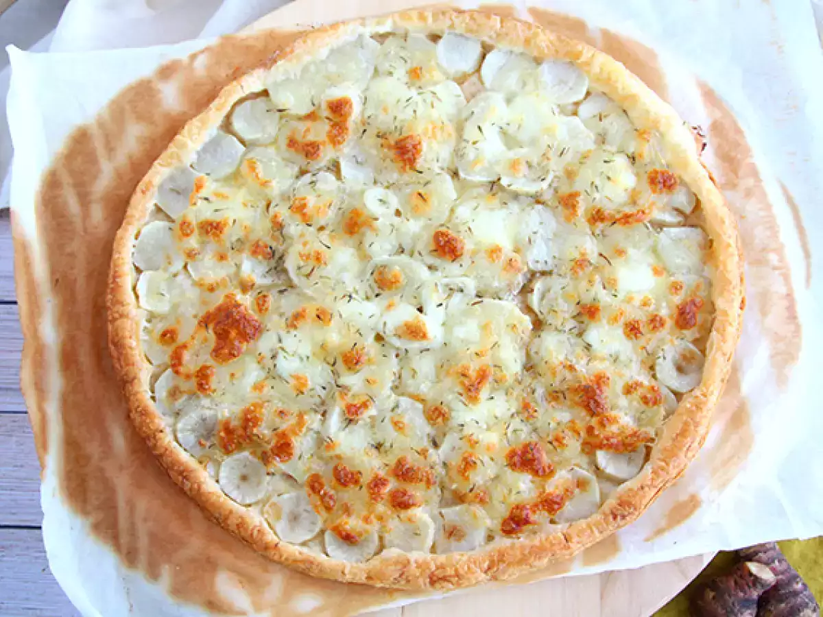 Torta iz listnatega testa z jeruzalemskimi artičokami - fotografija 2