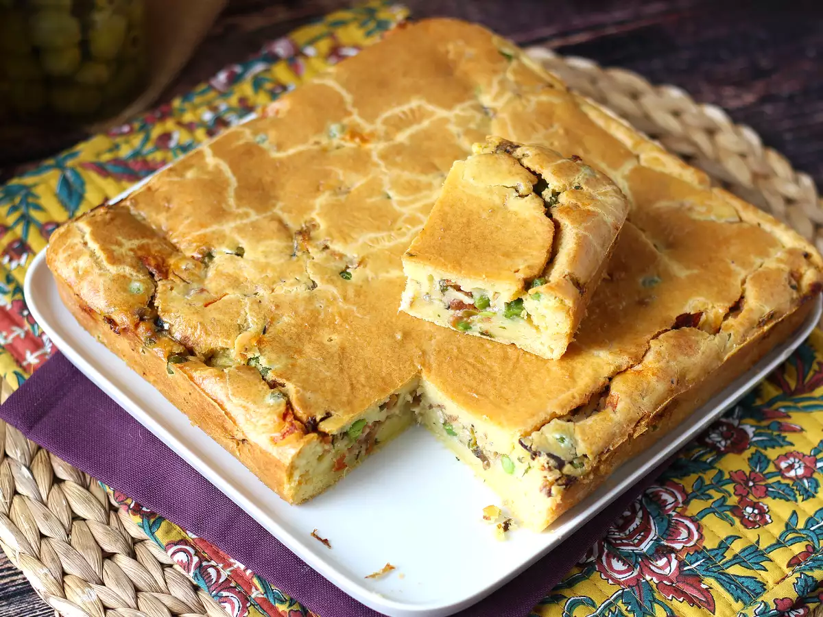 Torta s sardinami: preprost, vlažen in okusen recept - fotografija 5