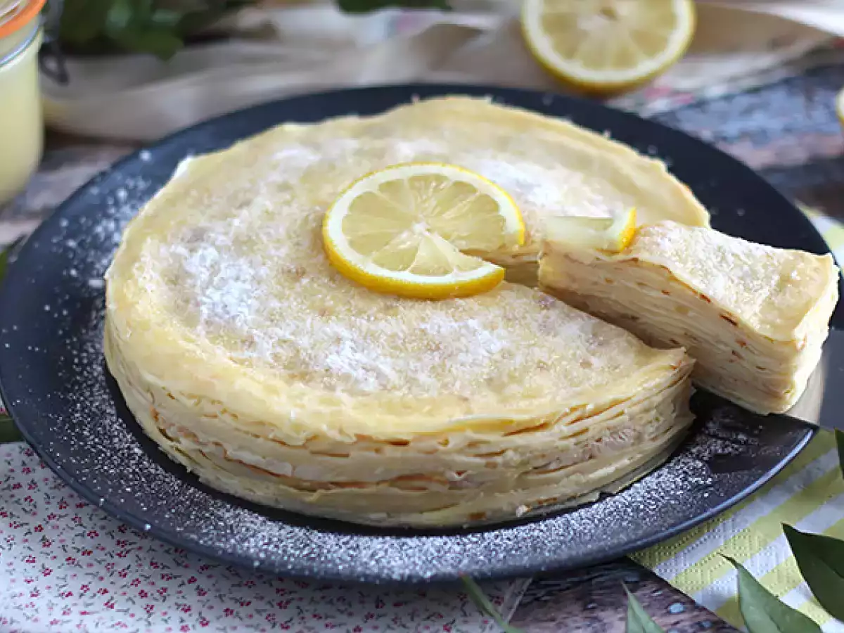 Torta z limoninimi palačinkami - fotografija 3