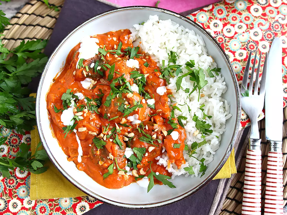 Veganska Malai Kofta: čičerikine mesne kroglice s paradižnikovo omako - fotografija 5
