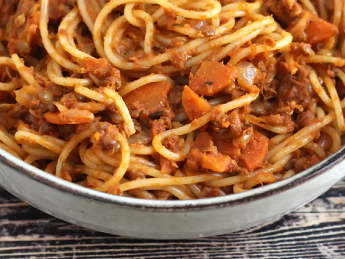 Vegetarijanski špageti bolognese! - fotografija 4